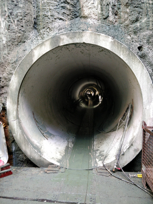 Fertige Tunnelröhre